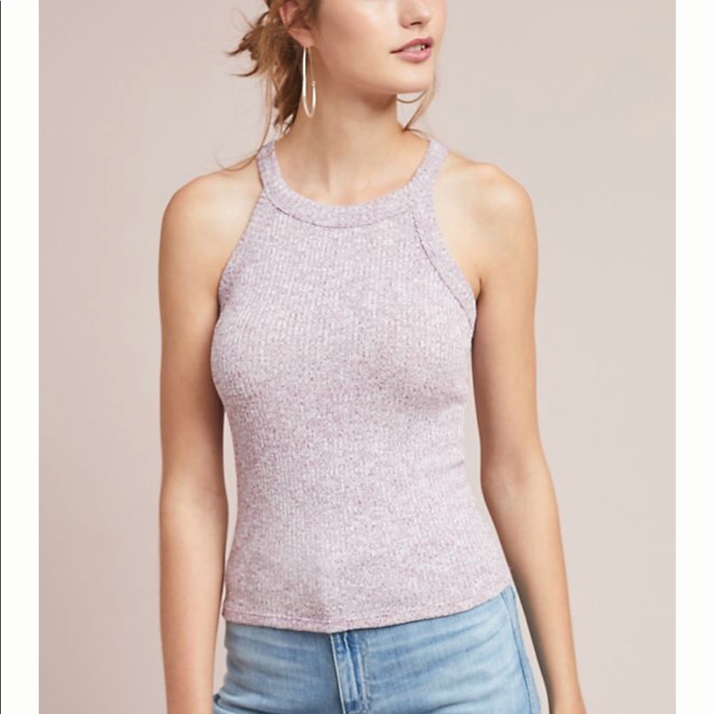 Maeve by Anthropologie Purple Knit Tank